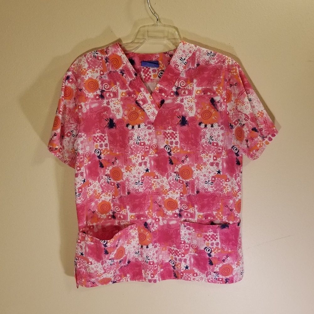 Carol's Scrubs colorful scrub top